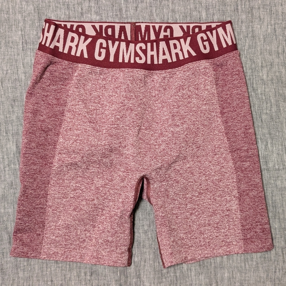 Gymshark Maroon and White Legging Shorts